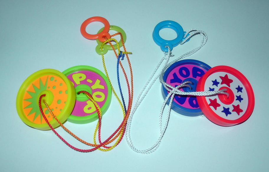 Two Op-Yop toys in different colors